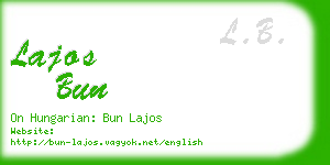 lajos bun business card